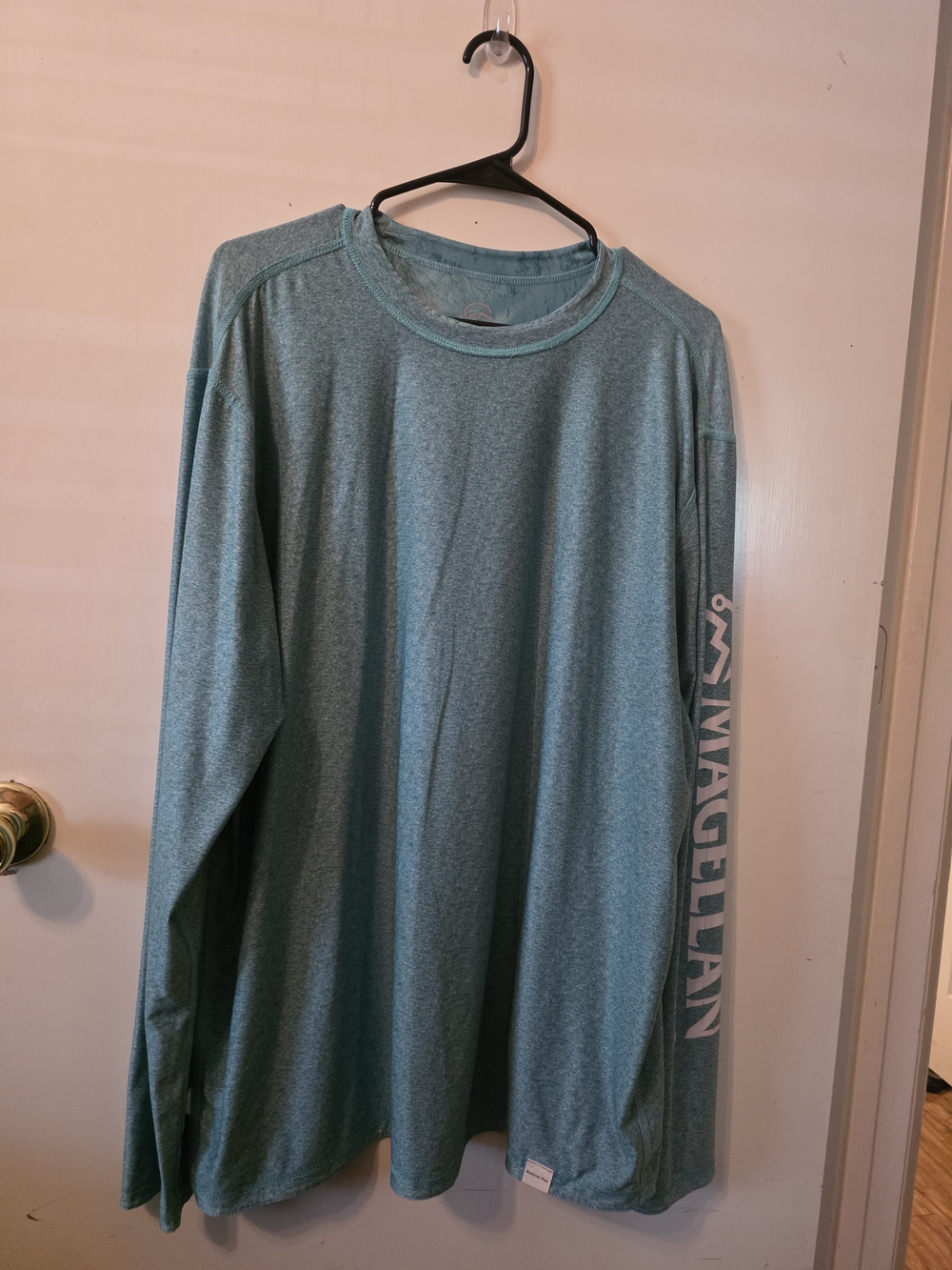 Magellan Outdoors Mens Long-Sleeve Performance Shirt - Teal